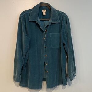 LLBean Teal Corduroy Shacket